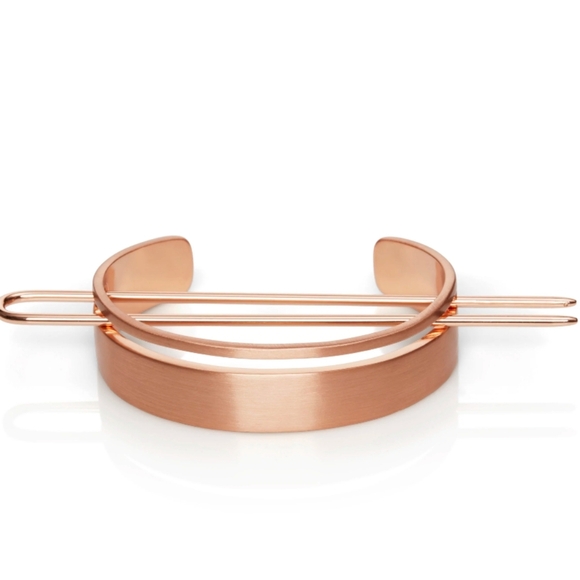 Jen Atkin x Chloe + Isabel Rose Gold Hair Cuff Bracelet Set - Picture 3 of 7